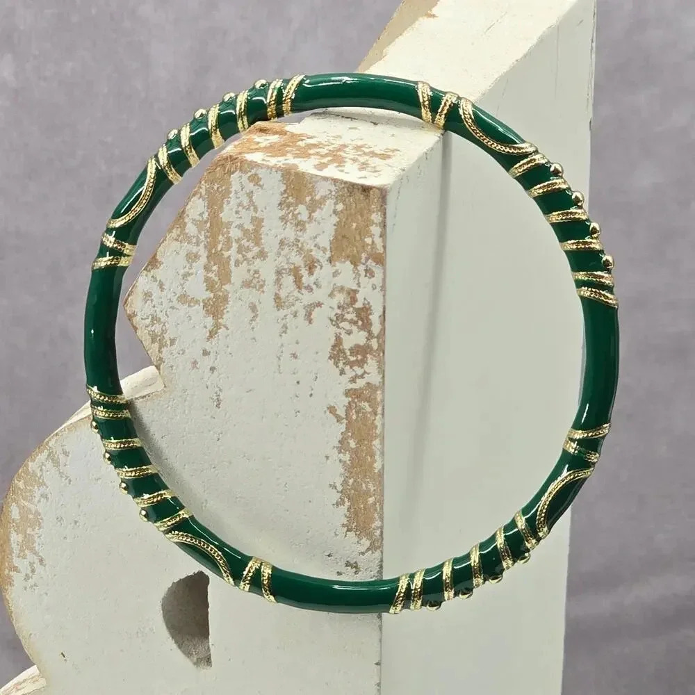 Green Gold Solid Single Metal Bracelet Fashion Costume Jewelry NWOT JB4-9